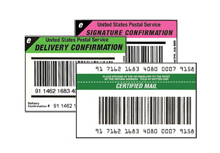 United States Postal Service Extra Services Labels
